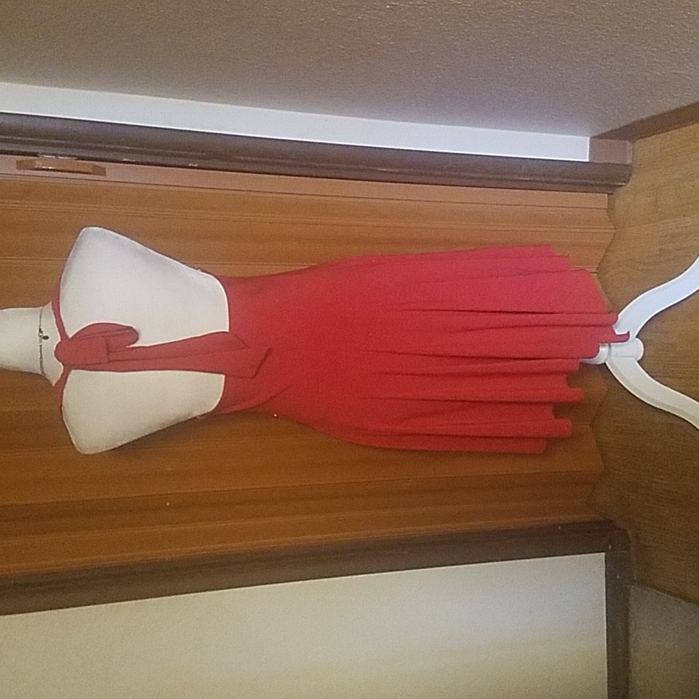 BEATRICE BACKLESS RED DRESS - Picture 4 of 6
